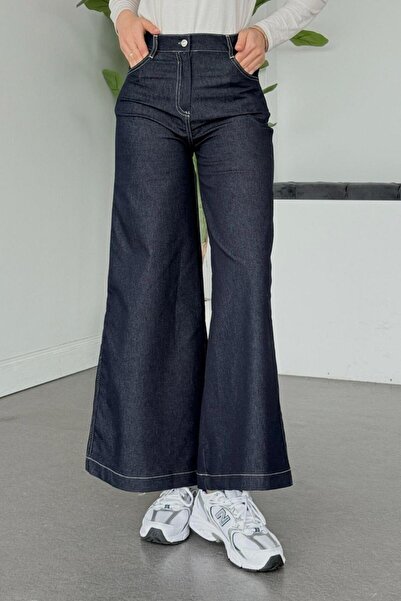 Şulemoda Giyim Wide Leg Jeans Navy Blue