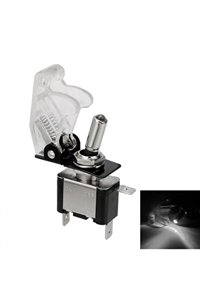 choice2 WHITE 12V SPST Toggle Rker Switch LED Light for Igniti Boost Marine B...