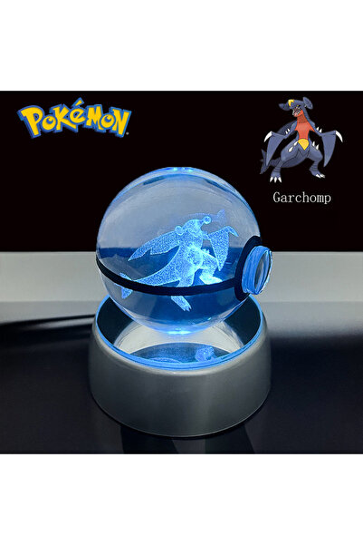 Choice29 كرة بوكيمون ثلاثية الأبعاد مع قاعدة، غارشومب، بيكاتشو، غينغار، إيفي،...