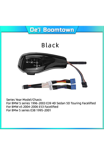 Choice3 مقبض ناقل الحركة LED أسود اللون لسيارات BMW سلسلة 1 و3 و5 و6 طرازات E...