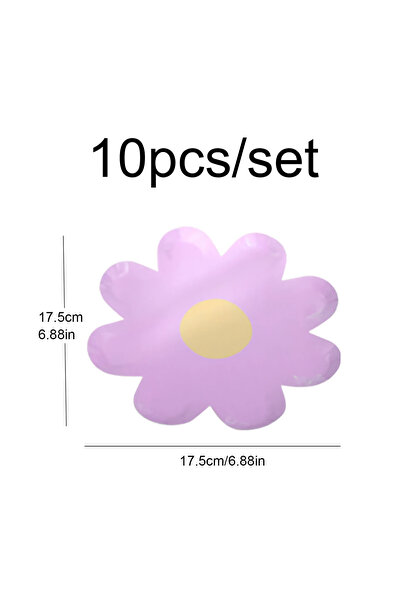 Choice 10pcs-purple Birthday Party Decorati Daisy nic Tableware Outdoor Campi...