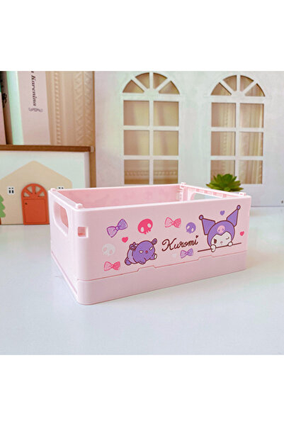 Choice7 8 منظم مكتب سانريو، سلة هيلو كيتي، صندوق تخزين شيباوا قابل للطي والتك...