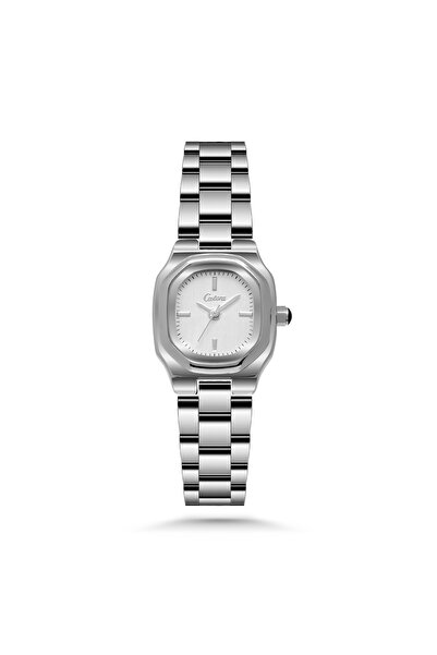 catera Women's watch in silver with a white dial - elegant details
