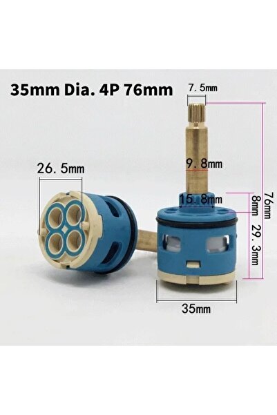 Choice 35mm Dia. 4P 76mm 1PC Watersaving Replacement Ceramic Spool Shower Roo...