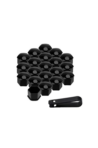 Choice17 أغطية براغي وصواميل عجلات سيارات سوداء مقاس 17 مم (20 قطعة) أو 19 مم...