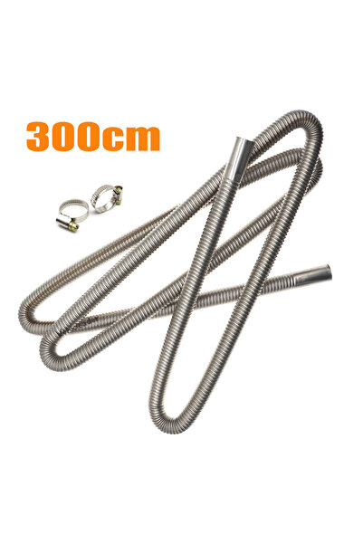 Choice8 300cm Length 60-200cm Dual-layer Car Heater Exhaust Pipe Stainless St...