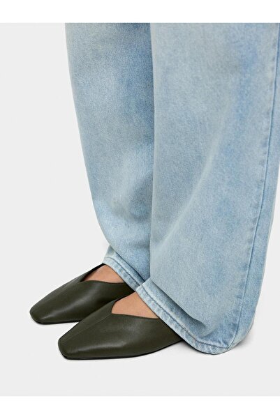 PARFOIS Kadın Üst Dikişli Deri Babet