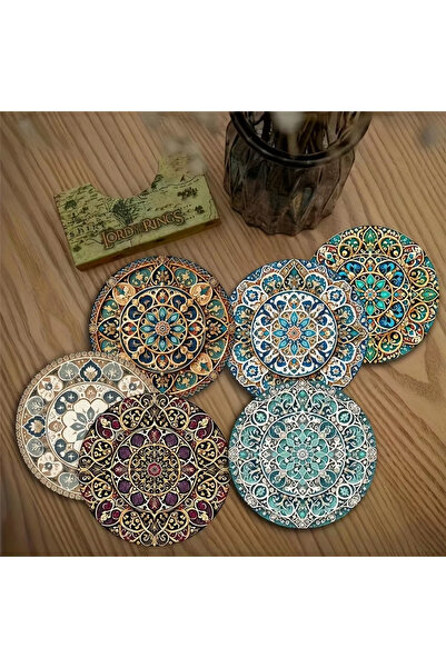 Choice1 طقم 12 قطعة، 6 قطع، 4 بوصة، ألوان ثنائية الأبعاد، مزخرف بنقوش موركان ...