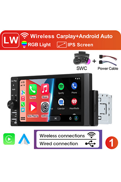 Choice1 Wireless-5504-0 XIMA Universal 1Din HD IPS Screen Wireless CarPlay An...