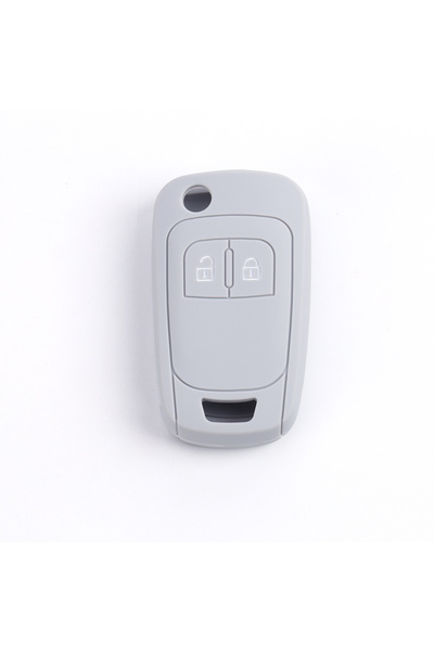 Choice8 غطاء مفتاح سيارة سيليكون رمادي اللون، ثنائي الفتحات، مناسب لسيارات أو...