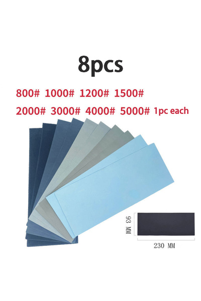 Choice مجموعة ورق صنفرة ستايل 3، ورق صنفرة رطب/جاف للتلميع، حبيبات من 60 إلى ...