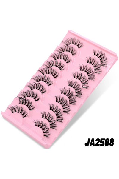 Choice3 ١٠ أزواج - JA2508 رموش جروينيا النصفية الناعمة الطبيعية بتصميم عين ال...