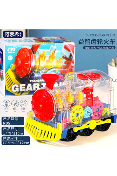 Choice5 قطار مع صندوق، تروس شفافة مضيئة، لعبة سيارة شرطة للأطفال، لعبة سيارة ...