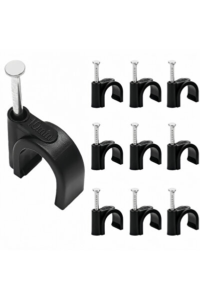 choice2 مشابك كابلات 10 مم، 100 قطعة، مشابك تثبيت كابلات، مشابك كابلات إيثرنت...