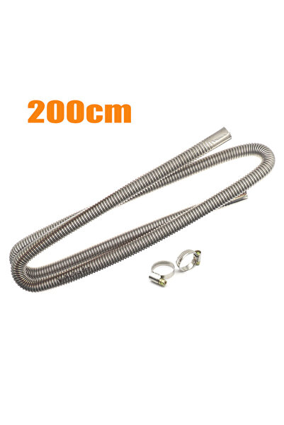 Choice6 200cm Length 60-200cm Dual-layer Car Heater Exhaust Pipe Stainless St...