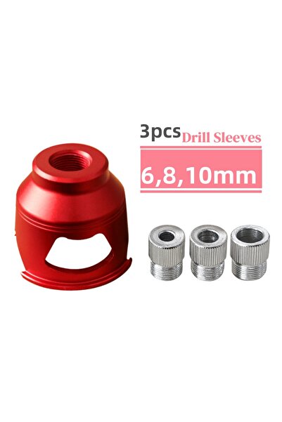 Choice3 قطعة واحدة حمراء، دليل حفر رأسي ثلاثي، طقم أدوات تثبيت مسامير، مقاسات...