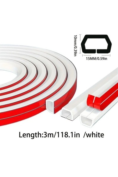 Choice9 سلم أبيض 8 مم بطول 3 أمتار، قناة إدارة أسلاك 15 مم بطول 3 أمتار، غطاء...