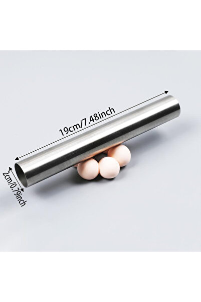 Choice4 أسطوانة فرد العجين المصنوعة من الفولاذ المقاوم للصدأ، نصف قطعة، مناسب...