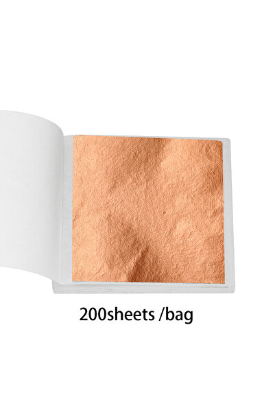 Choice26 ورق ذهبي وردي 200 (100-200 ورقة) - ورق رقائق ذهبية مقلدة - قالب راتن...