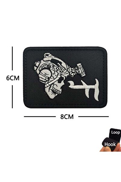 Choice6 HK108-10-F FOG رقعة تكتيكية للمراقبة الأمامية، شارة معنوية، بلاكبيرد،...