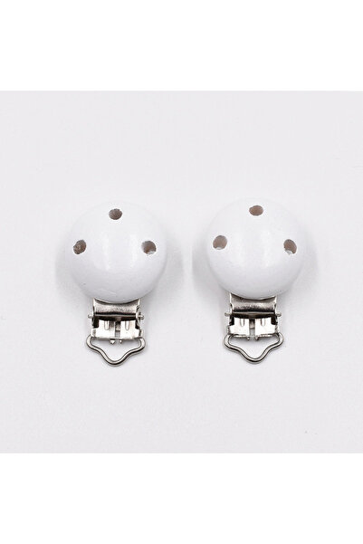 Choice3 10 قطع من مشابك عضاضة الأطفال البيضاء، سلسلة لهاية، قطع خشبية فارغة، ...