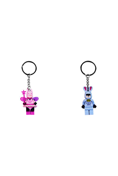 Choice7 سلسلة مفاتيح ثلاثية الأبعاد بتصميم شخصية خيالية خارقة باللونين الوردي...