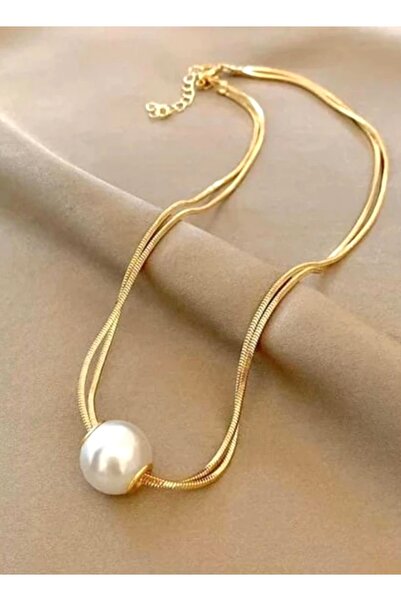 GLOW ACCESSORIES BAE قلادة من الفولاذ المقاوم للصدأ بتصميم لؤلؤي فاخر