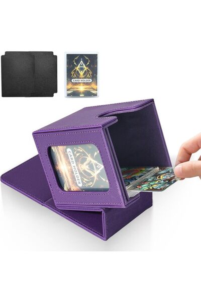 Choice16 Purple 100+ Load Trading Card Deck Box for MTG Commander Display wit...