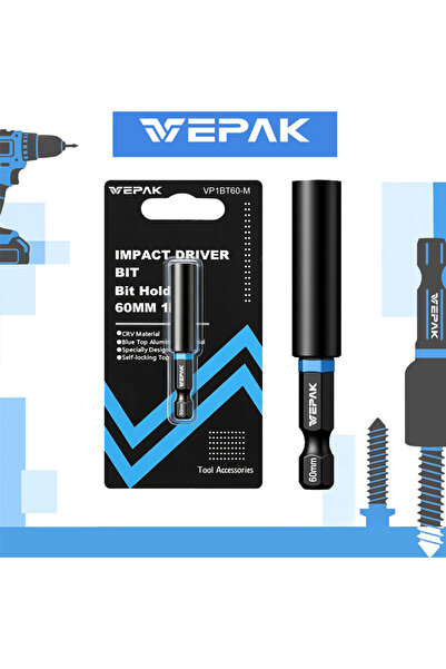 Choice4 VP1BT60-M VEPAK Screwdriver Bits PH2 S2 Steel/60mm Extension Rod High...