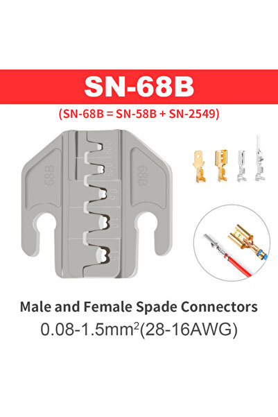 Choice5 SN-68B SN Crimping Tool Pliers Crimp Jaw Set,4mm slot jaws,SN-48B/58B...