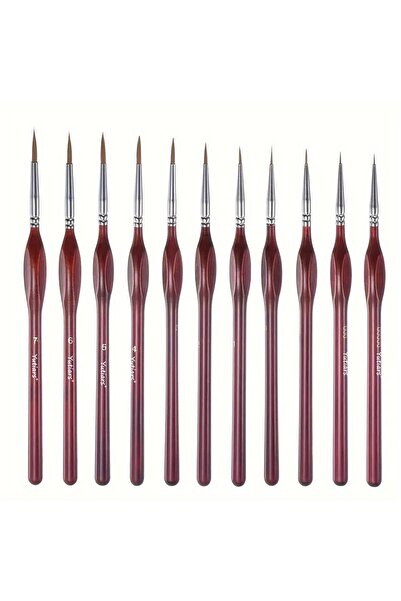Choice1 red Miniature Paint Brushes,11pcs Small Fine Tip Paintbrushes, Micro ...