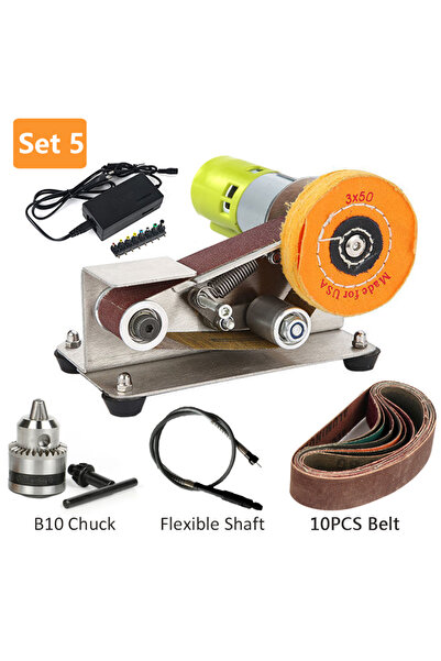 Choice4 مجموعة من 5 أدوات حزام كهربائية صغيرة متعددة الوظائف، أداة شحذ حواف ا...