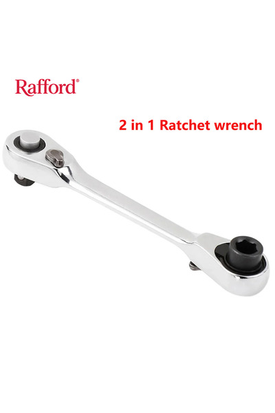 Choice1 2 in 1 Wrench Rafford Mini Treble 1/4 Ratchet Wrench Double Ended Qui...