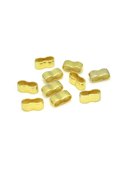 Choice1 4 hole gold 30PCS Slider Spacer Charms Beads Metal Large Hole Beads A...