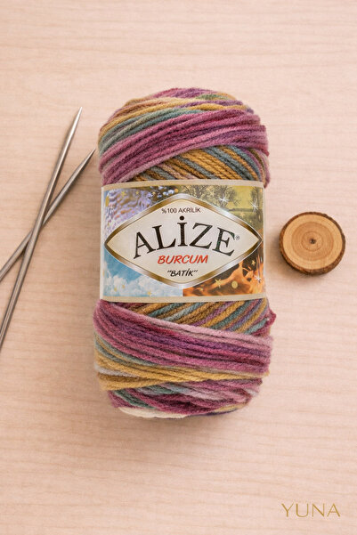 Alize Burcum Batik 4341 Örgü İpi Bebekler İçin Atkı Bere Battaniye Örgü İpi