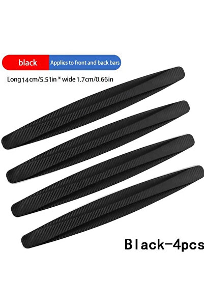 Choice8 black-4 4/6 Piece Universal Front Rear Bumper Corner Protector Guard ...