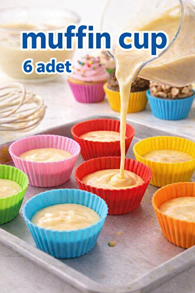 Mode Cool 6’lı Minik Silikon Kek & Tatlı Kalıbı – Çok Amaçlı Mini Cup Seti