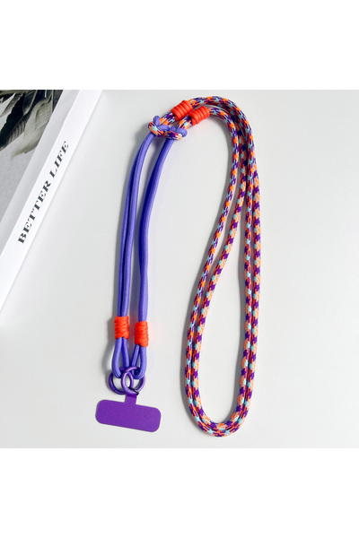 choice2 حبل تعليق هاتف محمول عالمي من بوليستر /النايلون، بنفسجي، قابل للتخصيص...