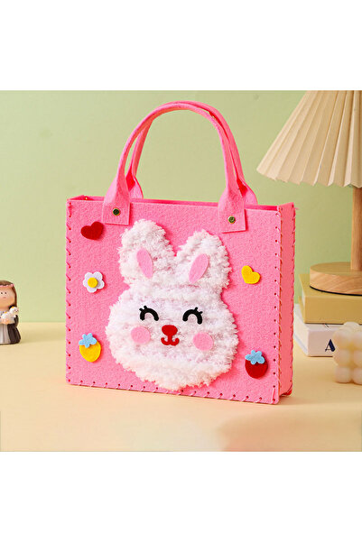 choice2 مجموعة أدوات صنع حقيبة على شكل أرنب من اللباد، مناسبة للمبتدئين، ألعا...