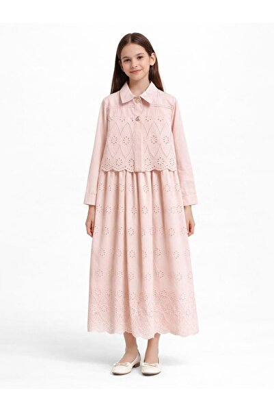 Giyinse Zeren Girl's Dress Pink - Islamic Dress