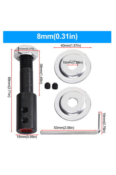 Choice3 8MM 1 Set Spindle Adapter For Grinding Polishing 5-16mm Shaft Motor B...