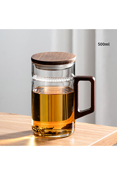 Choice1 كوب زجاجي شفاف سعة 500 مل، كوب قهوة محمول للاستخدام المنزلي، كوب زجاج...