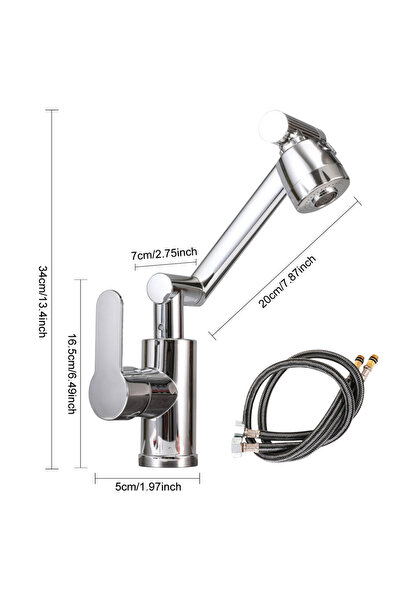 choice2 صنبور دوار بزاوية 1080 درجة، صنبور بذراع روبوتية، صنبور مطبخ بذراع مي...