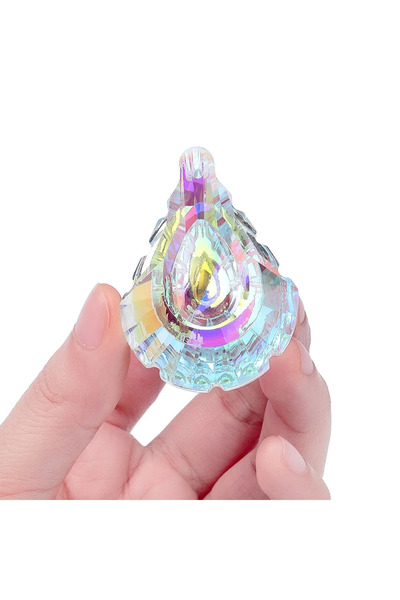 Choice7 5 قلادات كريستالية زجاجية موشورية الشكل بألوان AB، إكسسوارات معلقة لج...