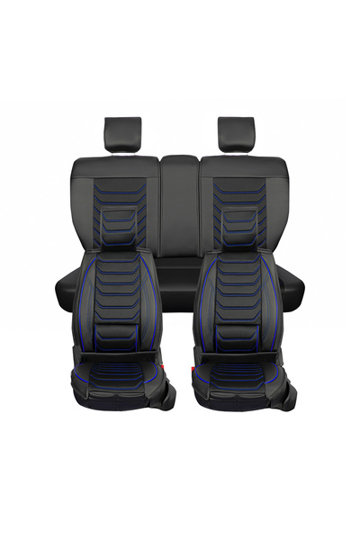 SMTSHOP غطاء مقعد سيارة سكودا كودياك متوافق مع الجلد نصف الأصلي، طقم أمامي/خل...