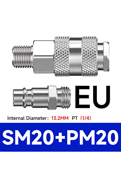 Choice3 EU-SM20-PM20 EU 20 Air Hose Fittings Coupling Compressor Accessories ...