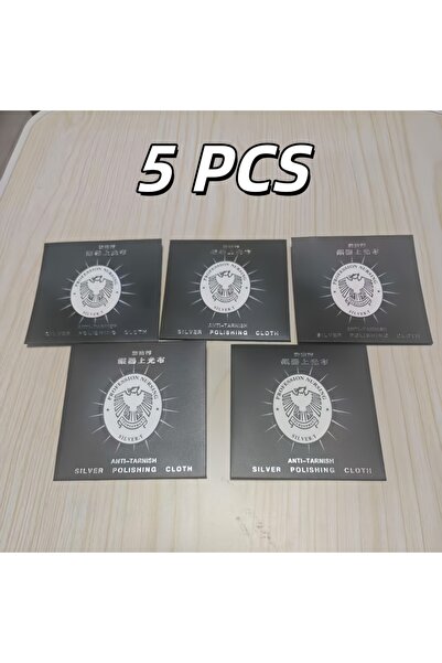 Choice1 5 قطع من قماش تلميع الفضة، قماش تنظيف مضاد للتشوه للعناية بمجوهرات ال...