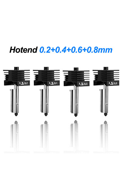 Choice8 فوهة طباعة مطورة من الفولاذ المقوى بأحجام 0.2، 0.4، 0.6، 0.8 مم، متوا...