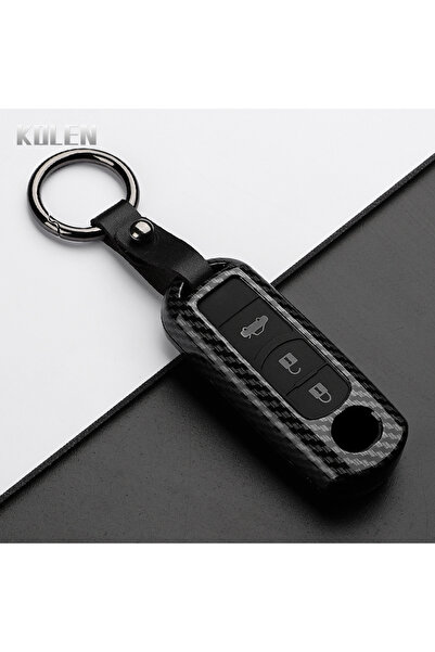 Choice3 3 BTN Carbon Set1 ABS Carbon Fiber Style Car Key Case Cover For Mazda...