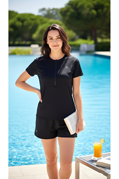 LAGRANZE Luna Zip Semi-Closed Hijab Swimsuit Set